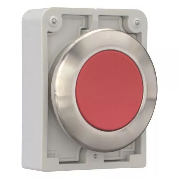 BOUTON-POUS.30MM AFFLEUR.ROUGE,� ACCR.