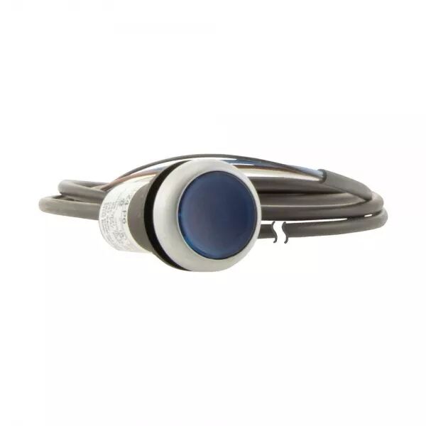 BOUTON-POUS.LUM.,24V,1F,BLEU,1M,OUVERT