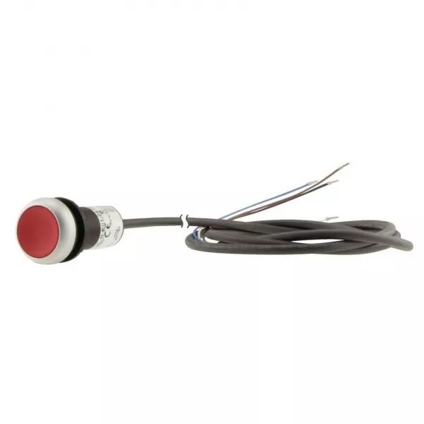 Bouton-pous.lum.,24V,1O,rouge,1m,ouv.  (185587)