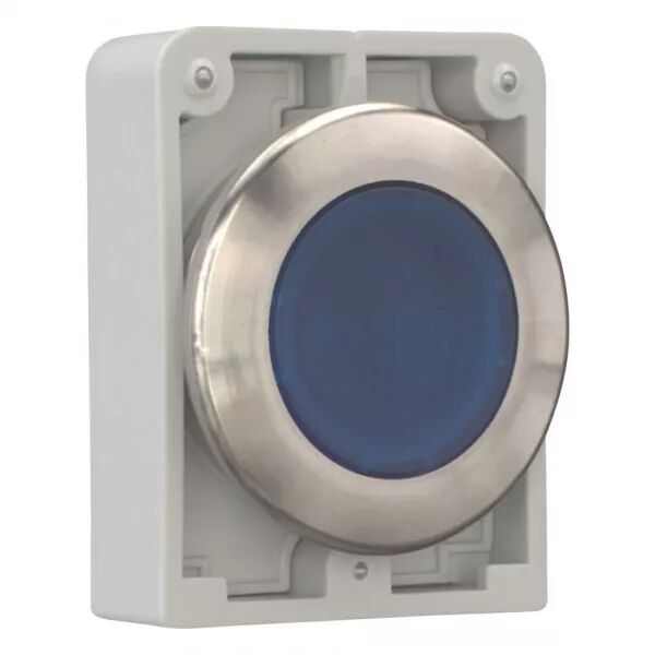 BOUTON-POUS.LUM.30MM AFFLEUR.� ACCR.BLEU