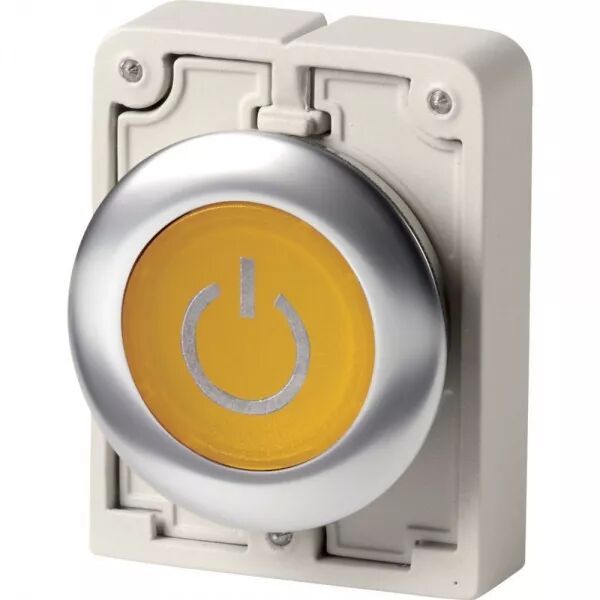 BOUTON-POUS.LUM.30MM AFFLEUR.JAUNE X162