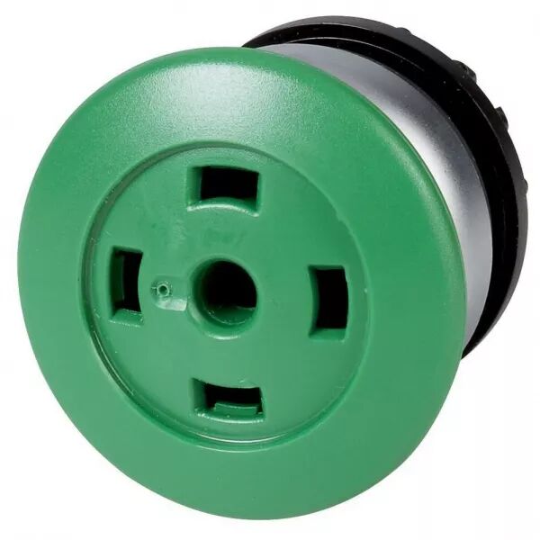 bouton-poussoir � coup de poing �, � rappel, lumineuxVert, sans �tiquette (216735)