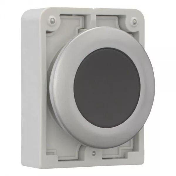 BOUTON POUSSOIR, 30MM, FLUSH, � ACCROCH NOIRE, SANS INSCRIPTION