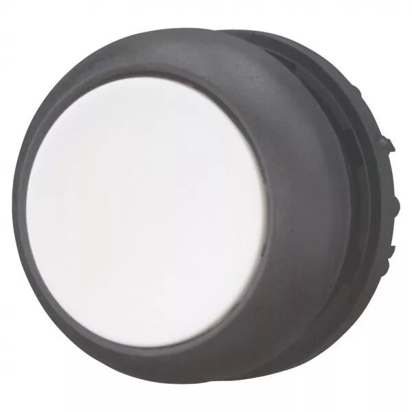 Bouton-poussoir, plat, blanc, � rappel (216593)