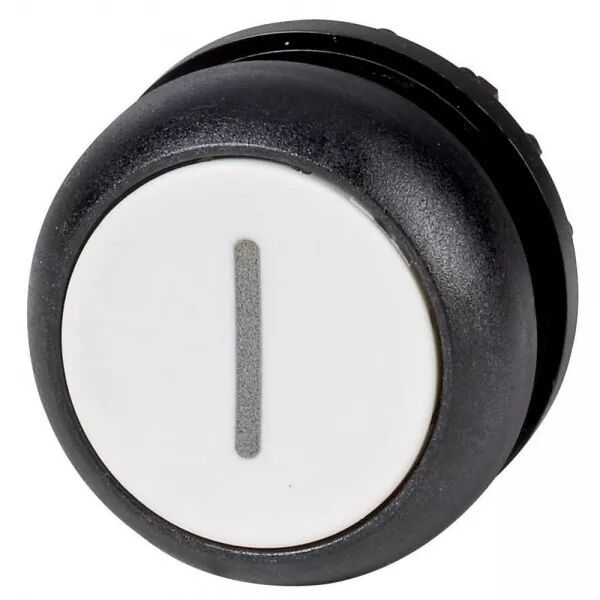 Bouton-poussoir, plat, blanc I, � rappel (216612)