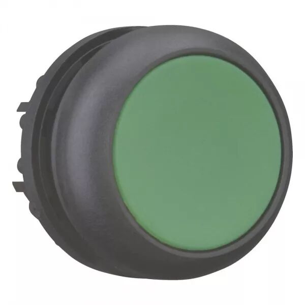 BOUTON-POUSSOIR, PLAT, VERT, � RAPPEL