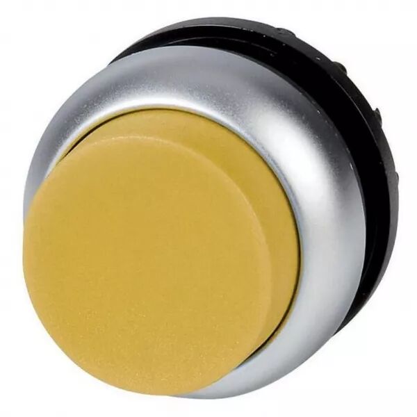 Bouton-poussoir, saillant, jaune, � rappel (216646)
