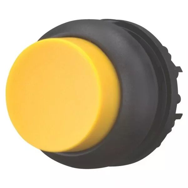 Bouton-poussoir, saillant, jaune, � rappel (216647)