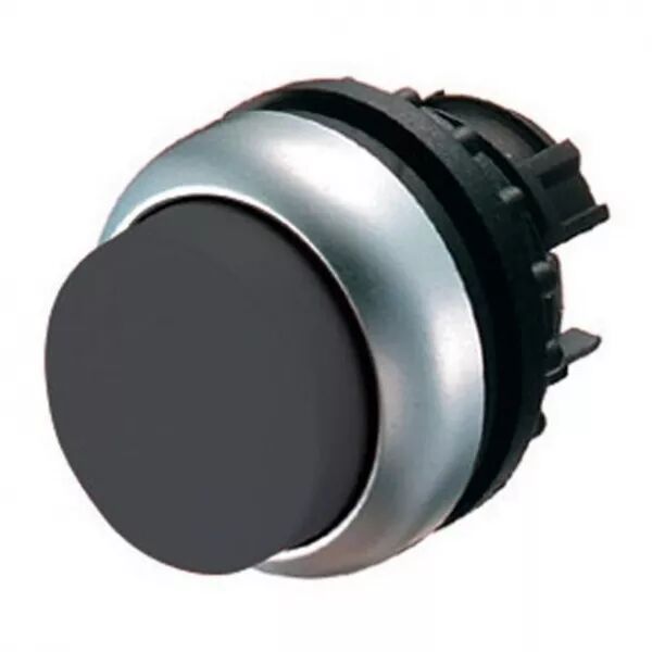 Bouton-poussoir, saillant, noir, � accrochage (216663)