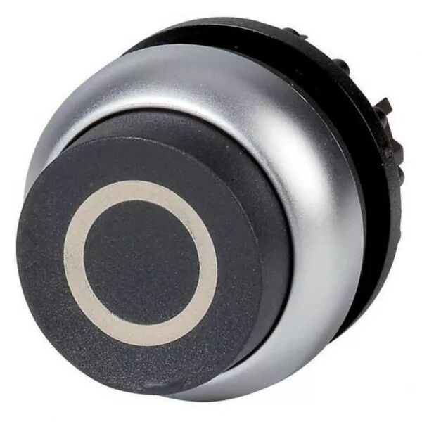 Bouton-poussoir, saillant, noir 0, � rappel (216659)