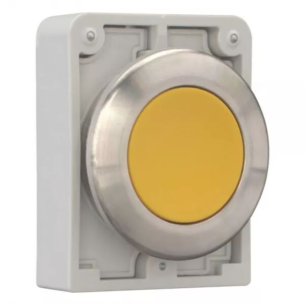 BOUTON-POUSSOIR,30MM AFFLEUR.,JAUNE