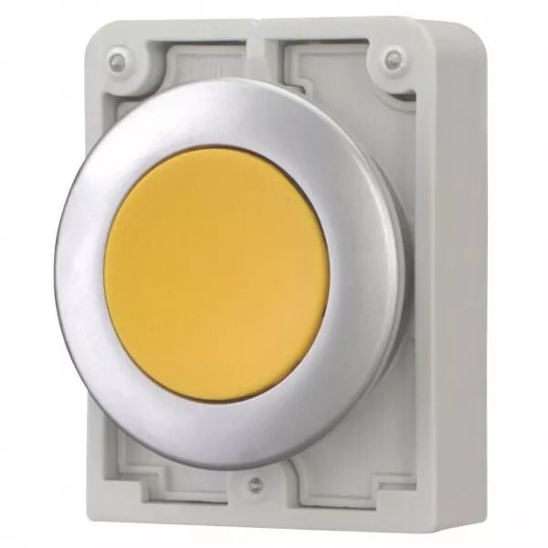 Bouton poussoir 30mm,flush, a rappel,blanc, sans inscription (182920)
