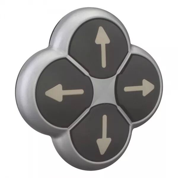 BOUTON-POUSSOIR 4 POSITIONS, NOIR/GRIS, � RAPPEL, TITAN
