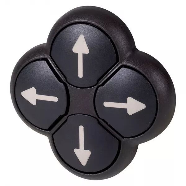 BOUTON-POUSSOIR 4 POSITIONS, NOIR/GRIS, � RAPPEL