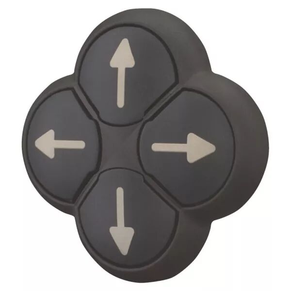 Bouton-poussoir 4 positions, noir/gris, verrouill� (286339)