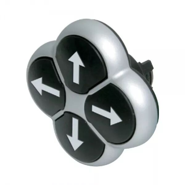 BOUTON-POUSSOIR 4 POSITIONS, NOIR/GRIS, VERROUILL�, TITAN