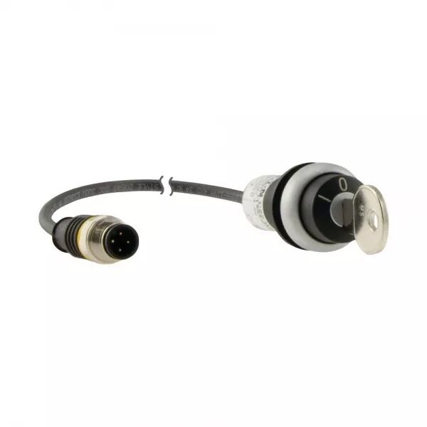 BOUTON-POUSSOIR � CL�, � RAPPEL, 3 POS, MS1, 2NO, C�BLE+CONNECTEUR M12A, 0,2 M