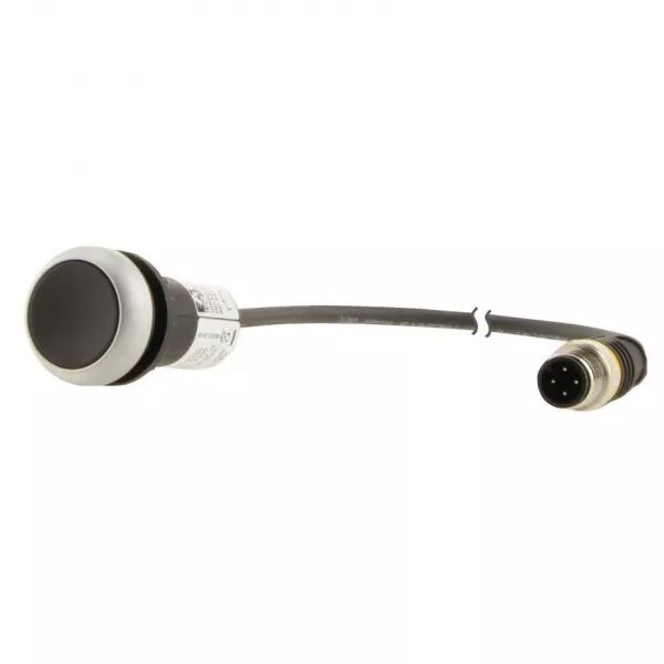 Bouton-poussoir affleurant; � rappel; noir; 1 NC; c�ble 0,5m et connecteur M12A (181634)