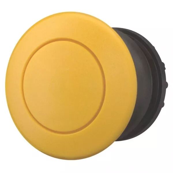 Bouton-poussoir coup de poing, jaune, � rappel (216719)