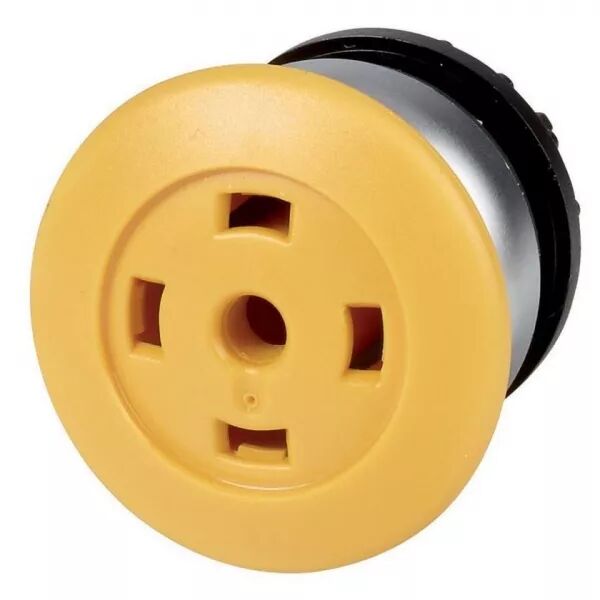 Bouton-poussoir coup de poing, jaune, sans verrine, � accrochage (216768)