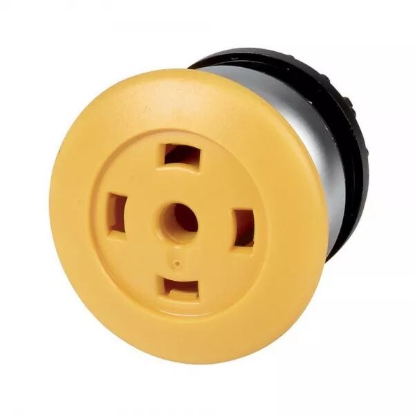 BOUTON-POUSSOIR COUP DE POING, JAUNE, SANS VERRINE, � ACCROCHAGE