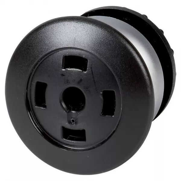 BOUTON-POUSSOIR COUP DE POING, NOIR, SANS VERRINE, � ACCROCHAGE