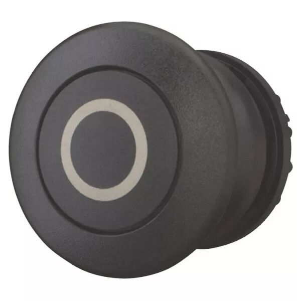 Bouton-poussoir coup de poing, noir 0, � rappel (216725)