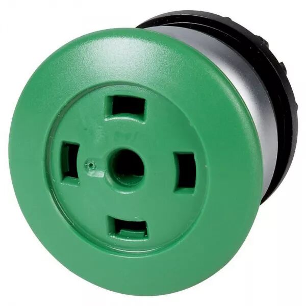 BOUTON-POUSSOIR COUP DE POING, VERT, SANS VERRINE, � ACCROCHAGE