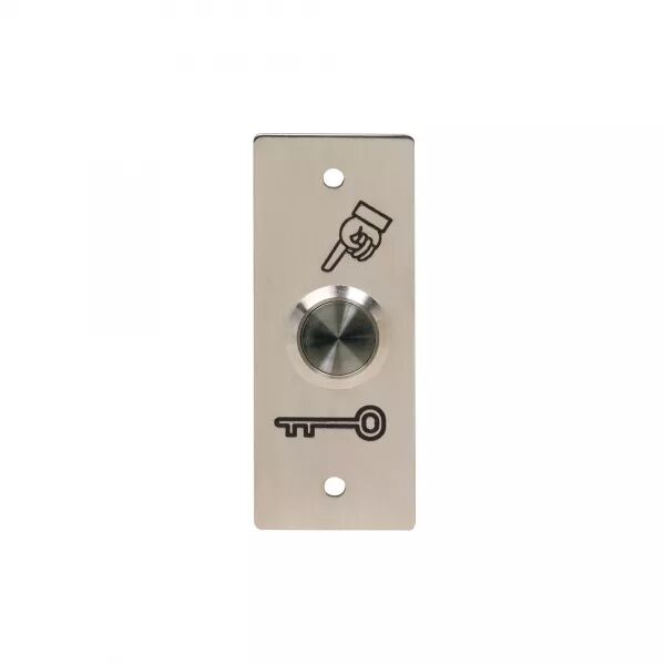 BOUTON POUSSOIR DE SORTIE, EN INOX, ENCASTRABLE ET � DOUBLE S�CURIT�S NO/NF