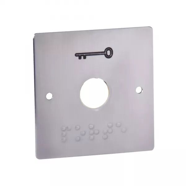 BOUTON POUSSOIR DE SORTIE, ENCASTRABLE, R�SISTANT AU VANDALISME, ENTRAXE 67 MM