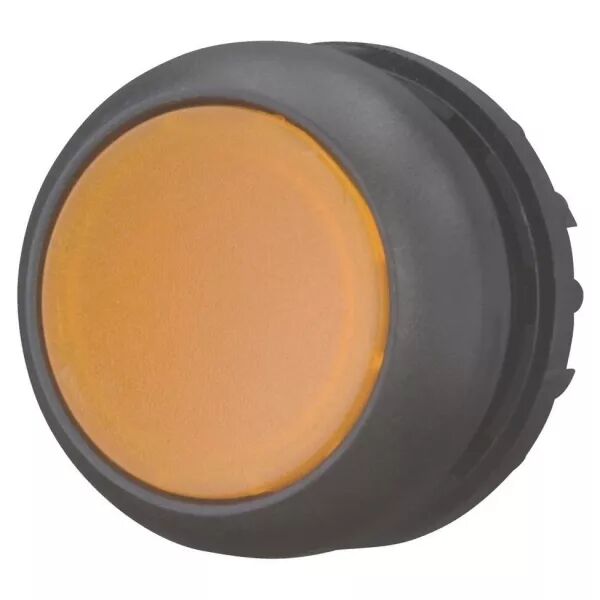 Bouton-poussoir lumineux, plat, ambr� (167430)