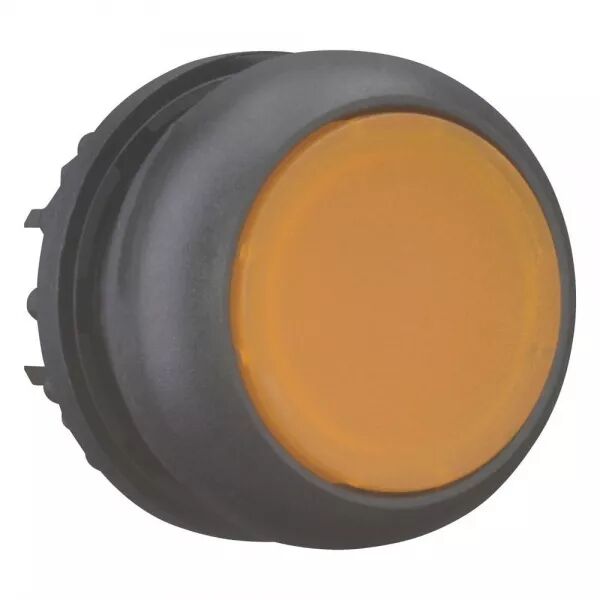 BOUTON-POUSSOIR LUMINEUX, PLAT, AMBR�, � ACCROCHAGE