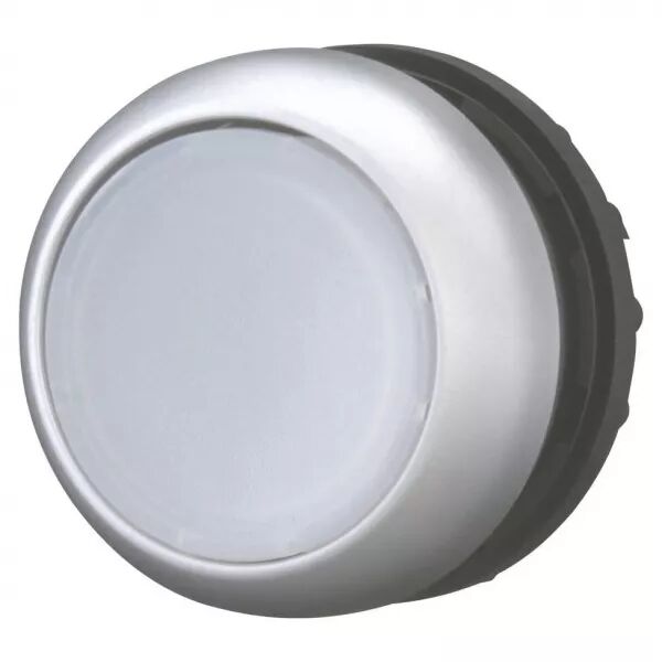 Bouton-poussoir lumineux, plat, blanc, � rappel (216922)