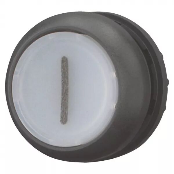 Bouton-poussoir lumineux, plat, blanc I, � rappel (216943)