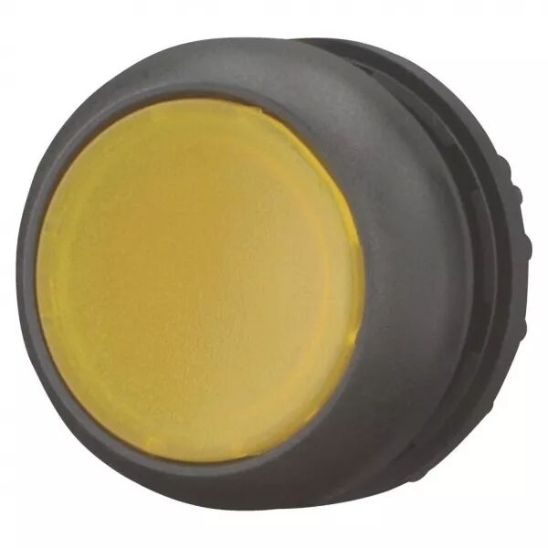 Bouton-poussoir lumineux, plat, jaune, � accrochage (216951)