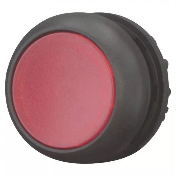 Bouton-poussoir lumineux, plat, rouge, � rappel (216926)