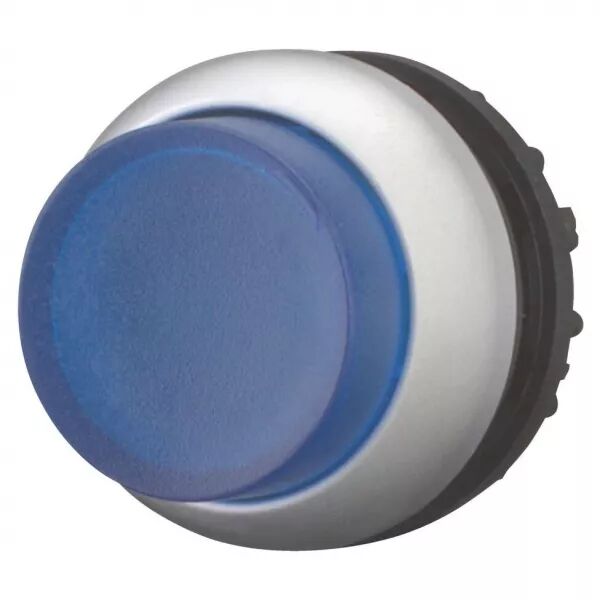 Bouton-poussoir lumineux, saillant, bleu, � rappel (216973)