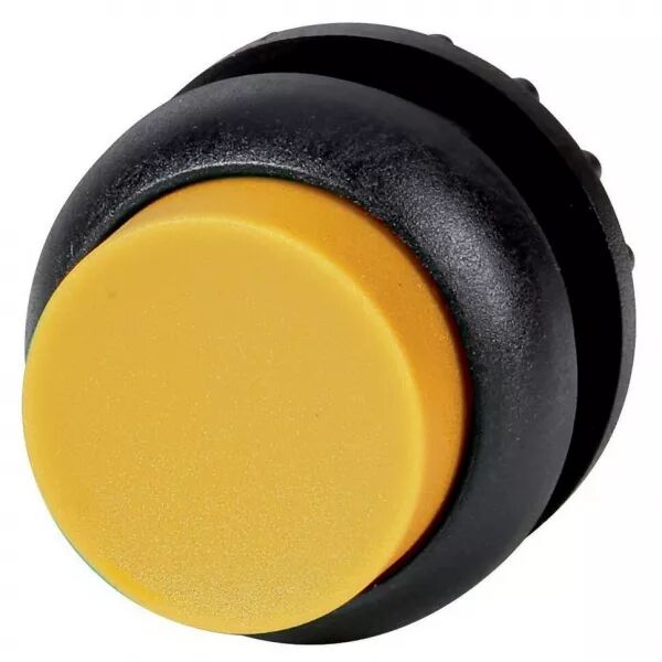 Bouton-poussoir lumineux, saillant, jaune, � rappel (216972)
