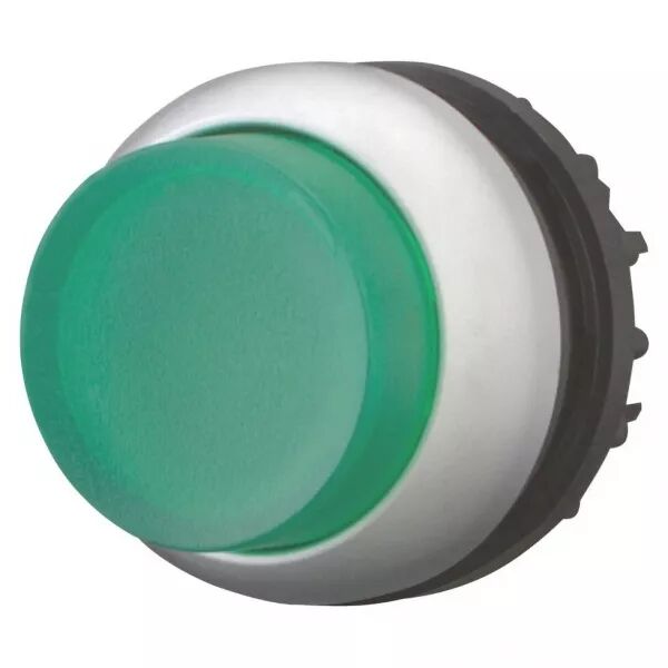 Bouton-poussoir lumineux, saillant, vert, � accrochage (216796)