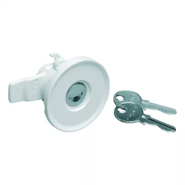 Bouton-verrou m�tallique serrure � barillet et 2cl�s n� 1242E arm. univers IP44 (FZ597N)