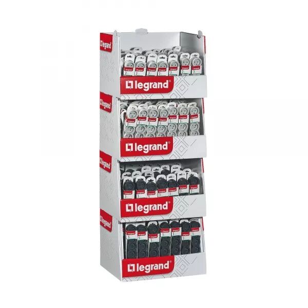 BOX STANDARD - MULTIPRISE 30 X 3X 2P+T ET 24 X 5XP+T 16A - INTER ON/OFF - B/N
