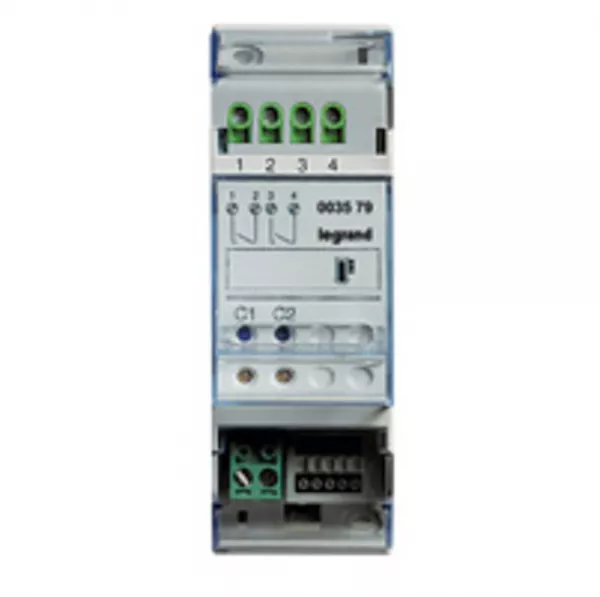 bticino-actionneur 2 relais ind�pendants gestion temp�rature myhome_up - 2 modules din (f430/2)