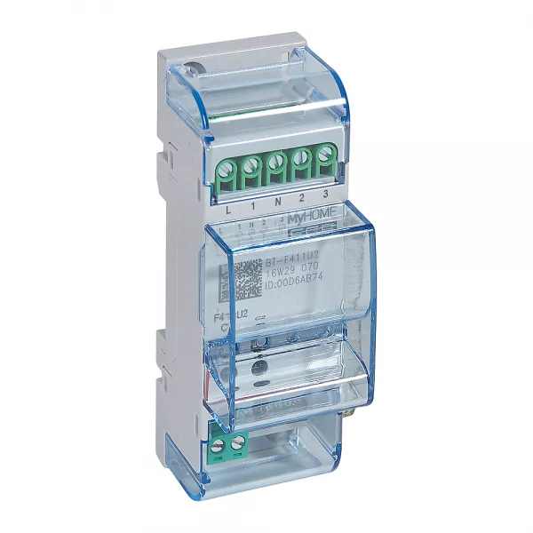 bticino-actionneur 2 relais pour �clairage/moteur myhome_up - 2 modules (f411u2)