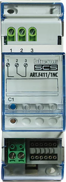 bticino-actionneur modulaire 1 relais nf pour �clairage myhome_up - 2 modules (f411/1nc)
