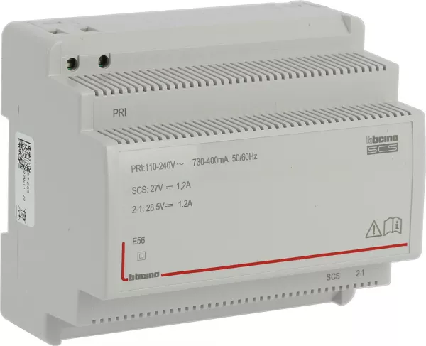 bticino-alimentation bus/scs 1,2a 110-240v - 6 modules din (bte56)