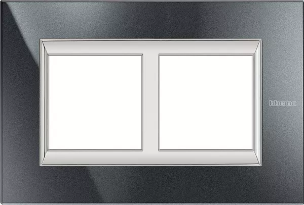 bticino-axolute - plaque 2x2p 57mm anthracite (btha4832m2hs)