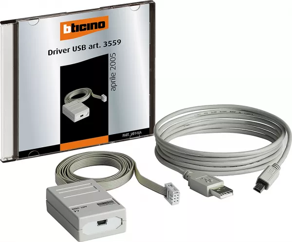 bticino-c�ble de raccordement usb pour bus 2 fils (3559)