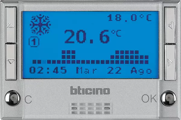 bticino-centrale 4 zone axolute pour gestion temp�rature bus - alu (hc4695)