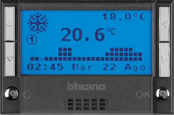 bticino-centrale 4 zone axolute pour gestion temp�rature myhome bus - anthracite (hs4695)