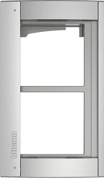 bticino-ch�ssis et cadre support sfera new - 2 modules allmetal (350221)
